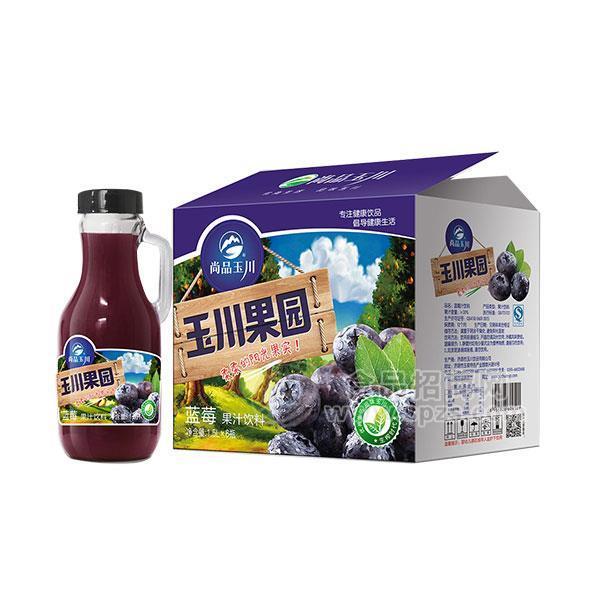 尚品玉川手柄蓝莓汁饮料整箱招商1.5Lx6瓶