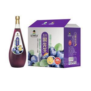 玉川果先生藍莓汁飲料整箱招商1.5Lx6瓶