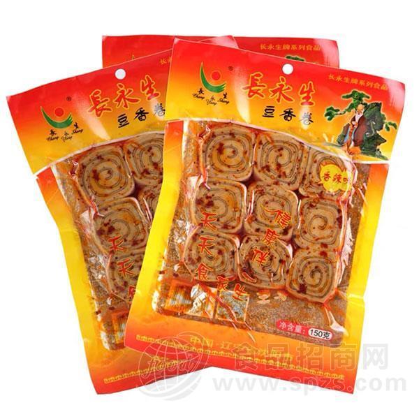 长永生豆香卷香辣味休闲食品招商厂家直销150g