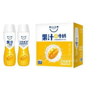 简乐派 益生菌发酵复合果汁饮料隆重招商 芒果汁+牛奶饮料1.25Lx6瓶