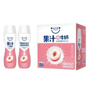 简乐派 益生菌发酵复合果汁饮料隆重招商 桃汁+牛奶饮料1.25Lx6瓶