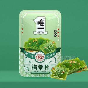 唯一 海带片黑鸭味 休闲零食小菜  零食菜招商32gx12盒x20包