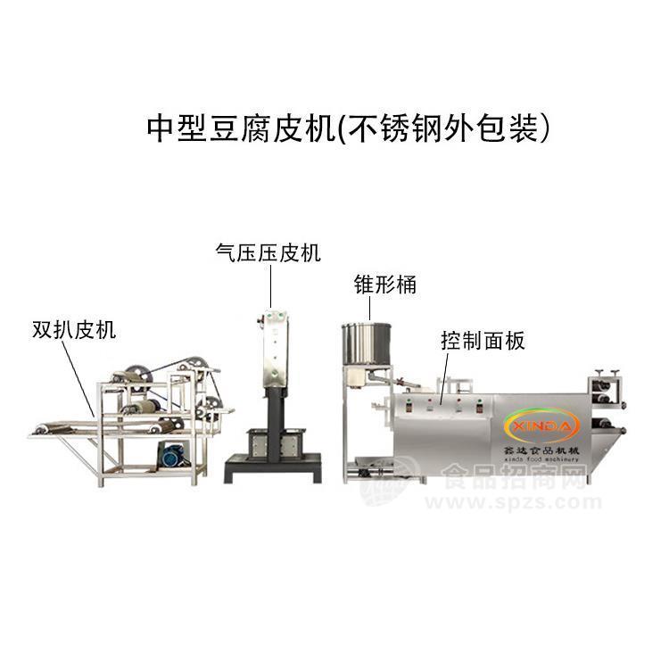 安徽有賣千張機(jī)的千張機(jī)設(shè)備薄厚可調(diào)全套豆制品設(shè)備價(jià)錢