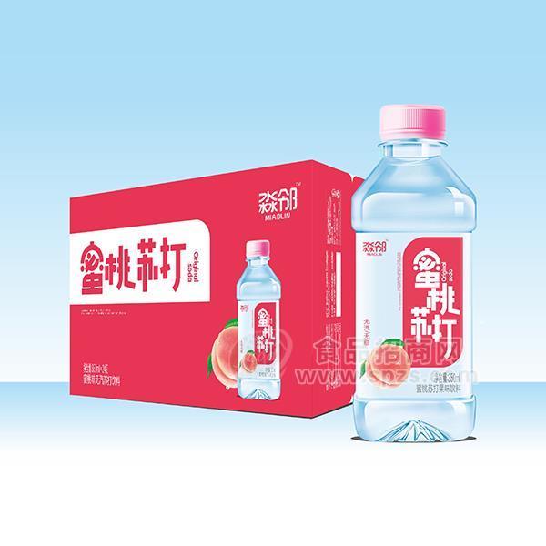 ·淼邻 蜜桃味无汽苏打饮料 苏打水饮品隆重招商350mlx24瓶 