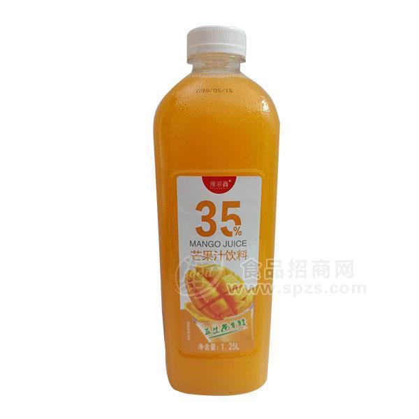 豫浪鑫 芒果汁饮料 益生菌发酵果汁饮料招商1.25L 