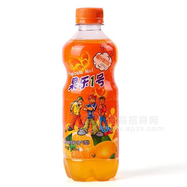 ·果乐1号果园 橙汁味饮料 （含气型）饮料  碳酸饮料 400ml 