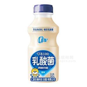 U活100 原味 乳酸菌風(fēng)味飲品 乳飲料 340ml