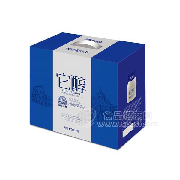 ·它醇 玻璃瓶装原味酸奶 发酵酸奶饮品礼盒招商320mlx8瓶 