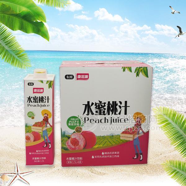 ·东致 康滋源 水蜜桃汁饮料 果汁饮料 1.5LX6盒 