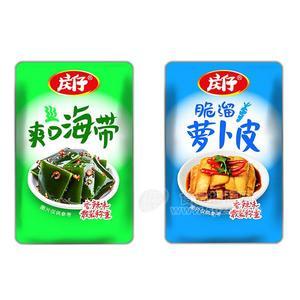 庆仔 香辣味爽口海带 脆溜萝卜皮  休闲食品 散装称重食品 招商