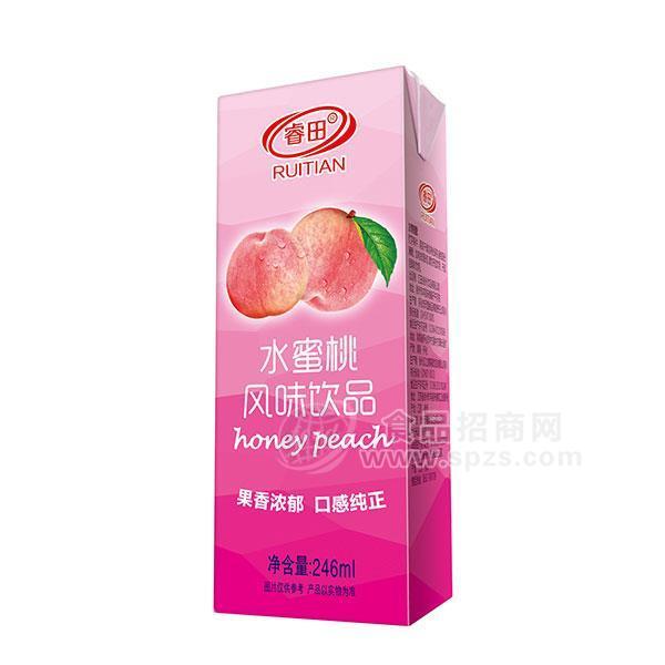 ·睿田 水蜜桃风味饮品 果味饮料招商246ml 