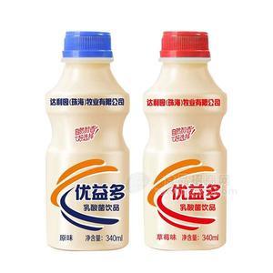 原味 草莓味優(yōu)益多乳酸菌飲品340ml