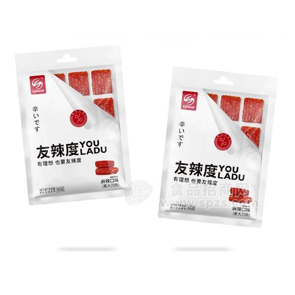 时来运转麻辣口味素大刀肉休闲食品招商500g