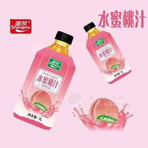 盛牧水蜜桃汁風(fēng)味飲料1L