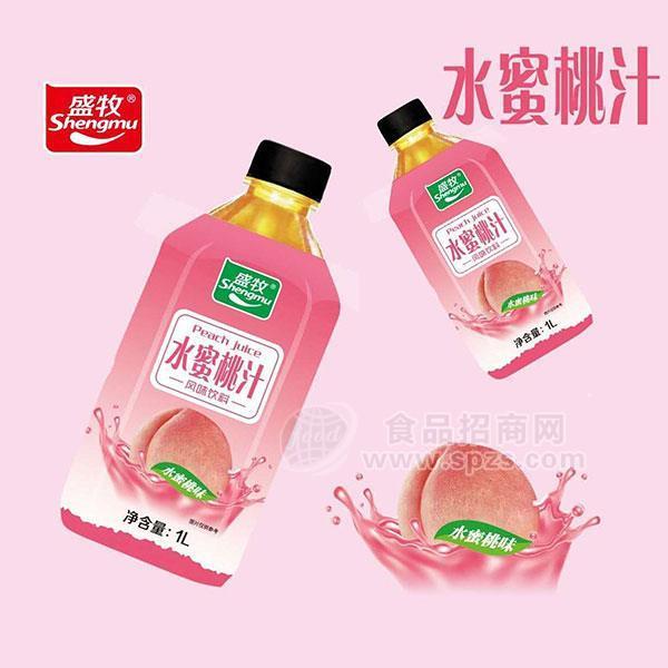 盛牧水蜜桃汁风味饮料1L