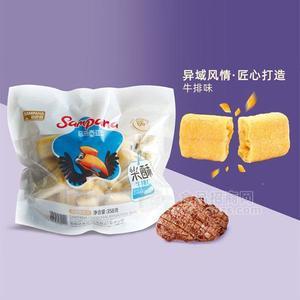 仙班娜 马来西亚风味米酥 夹心米果  牛排味358g 休闲食品
