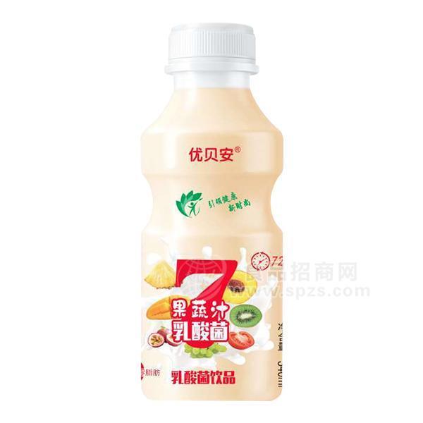 優(yōu)貝安 果蔬汁乳酸菌飲品 果蔬乳飲料招商340ml