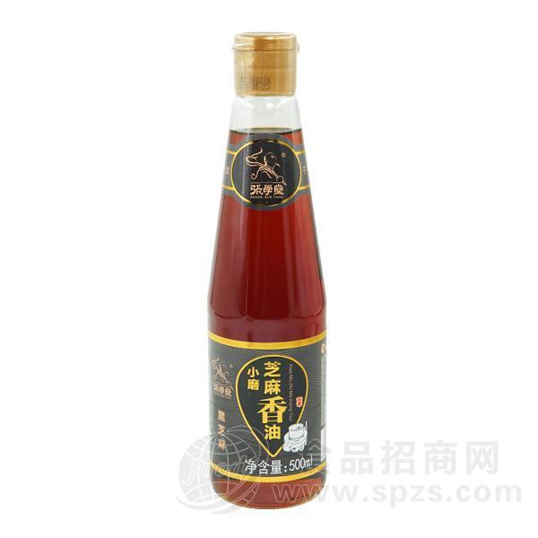 张学堂 瓶装小磨芝麻香油  调味品 500ml