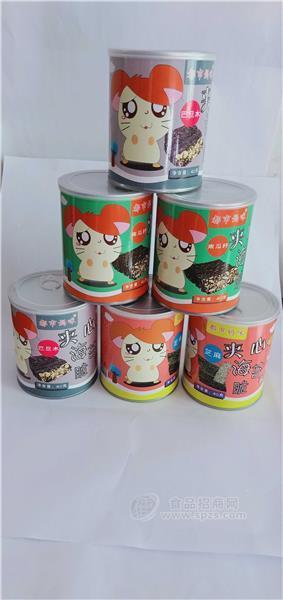 厂家直销儿童宝宝食品办公室零食夹心海苔脆多种口味