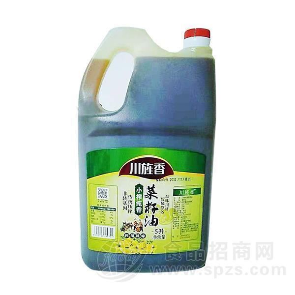 川旌香小榨纯香菜籽油食用油招商厂家直销5L