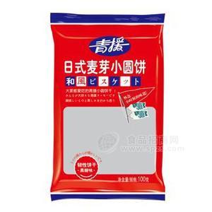 青援 黑糖味 日式麦芽小圆饼 韧性饼干 100gx48包
