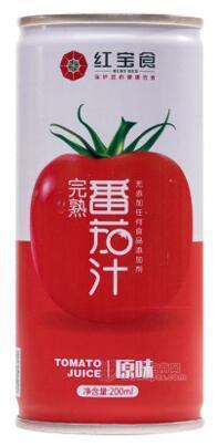 红宝食100%原味完熟番茄汁招商