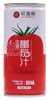 红宝食100%原味完熟番茄汁招商
