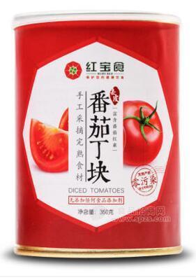 红宝食100%完熟番茄丁块招商招商