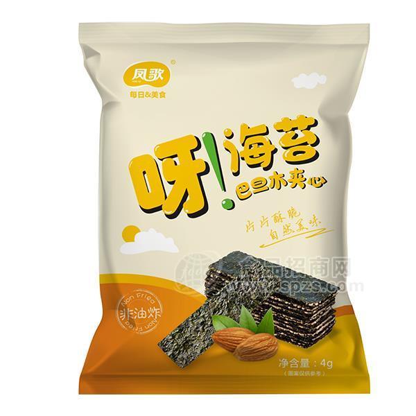 鳳歌呀海苔 巴旦木夾心 休閑食品4g