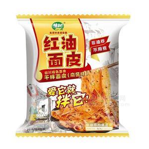 豫樹(shù)  麻醬味干拌紅油面皮 方便面皮 方便食品 123g  招商