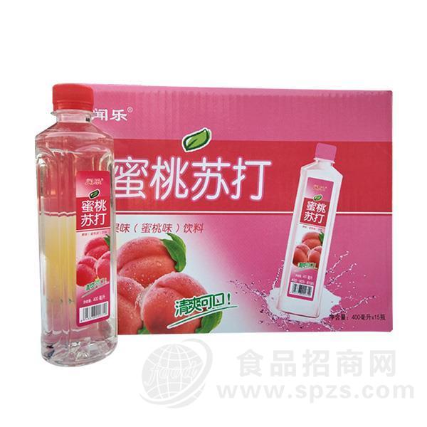 闻乐蜜桃苏打水 果味饮料400mlx15瓶