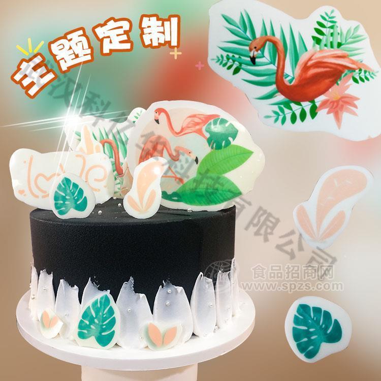 个性定制巧克力转印膜片/蛋糕转印纸/多色热转印渐变卡通图案