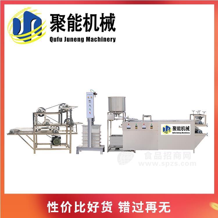 聚能全自动豆腐皮机器 仿手工豆腐皮机生产视频