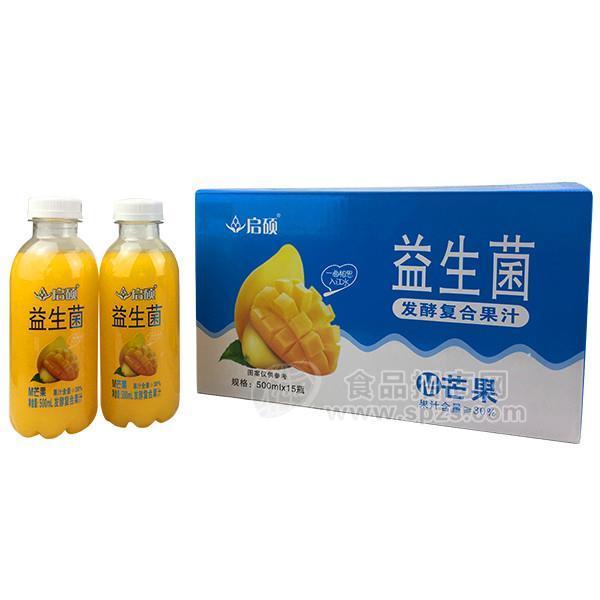 启硕芒果发酵复合果汁饮料 500mlx15瓶