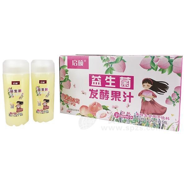 启硕白桃发酵复合果汁饮料 450mlx15瓶