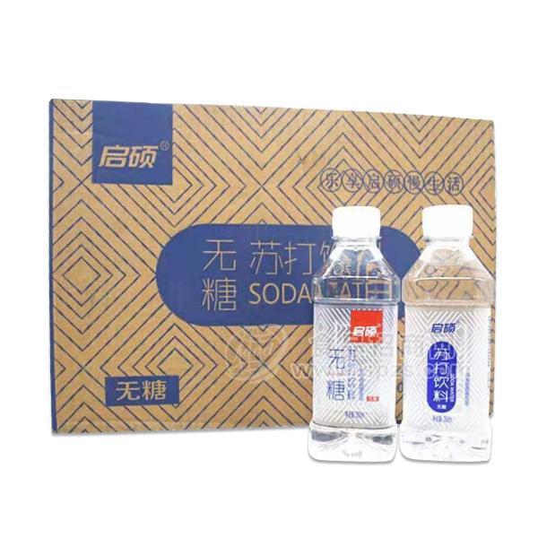 启硕无糖苏打水饮料350mlx24瓶