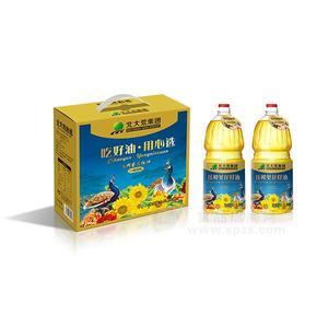 北大荒集团 压榨葵花籽油 食用油 一级压榨1.8Lx2瓶