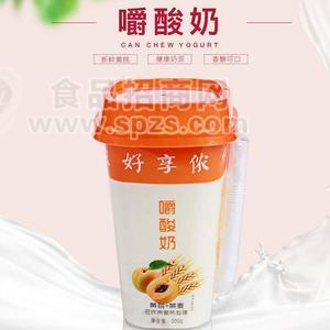 好享侬  黄桃+燕麦嚼酸奶 饮品 300g