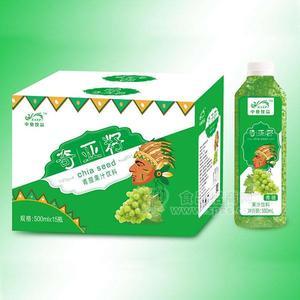 中奥饮品 奇亚籽青提果汁饮料招商 箱装饮料500mlx15瓶