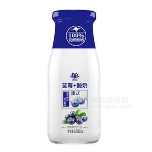 明姑澳式藍(lán)莓酸奶 發(fā)酵酸奶飲品1L