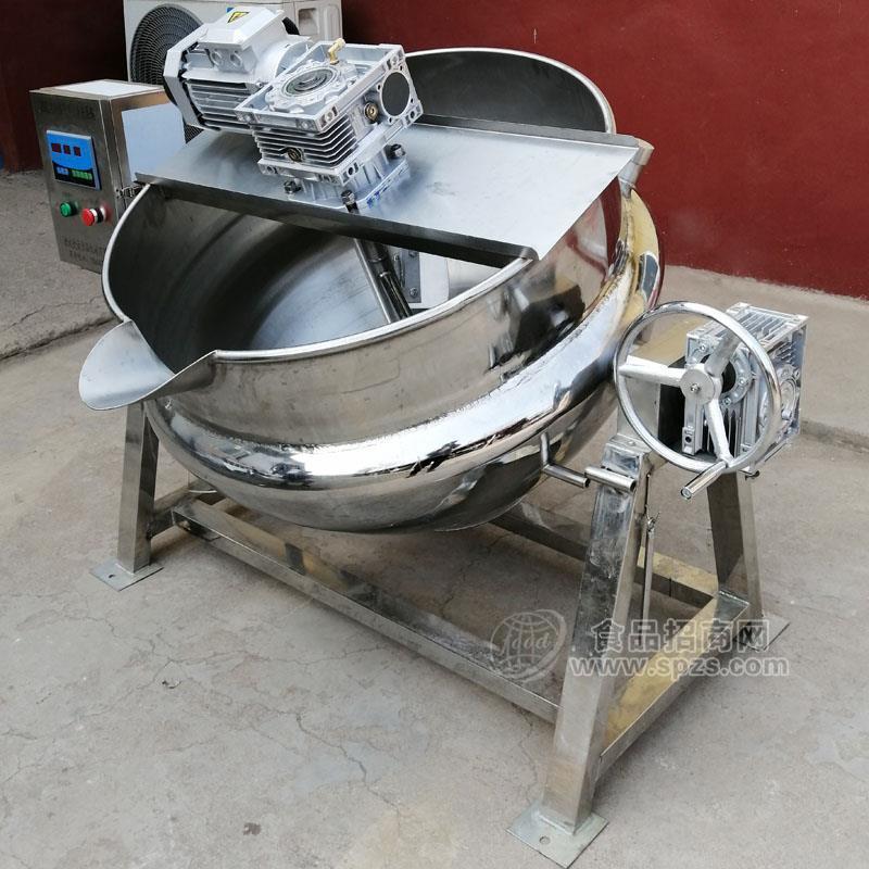 厂家直销可倾搅拌夹层锅 全不锈钢制作搅拌馅料夹层锅