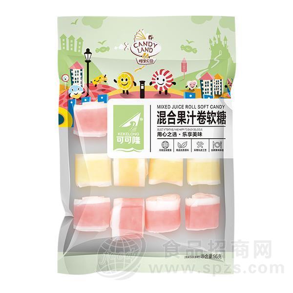 可可隆 混合果汁卷软糖 糖果95g