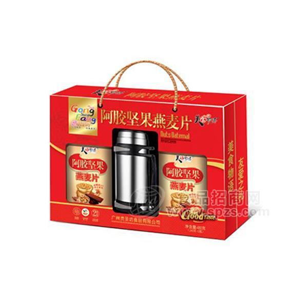 美食物語(yǔ)阿膠堅(jiān)果燕麥片禮盒裝 沖調(diào)食品