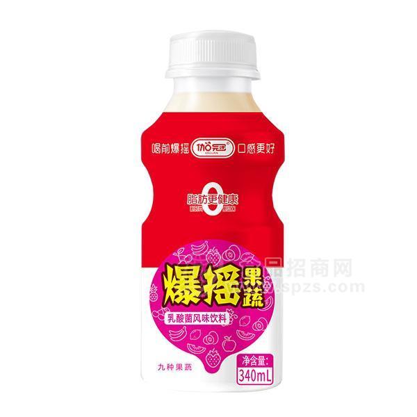 伽冠爆摇果蔬乳酸菌风味饮料新品招商340ml