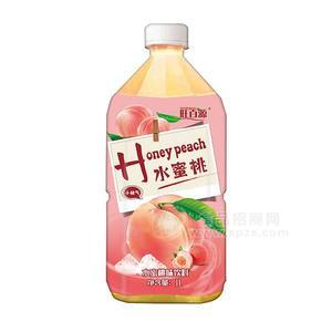 旺百源水蜜桃味果味飲料新品招商1L