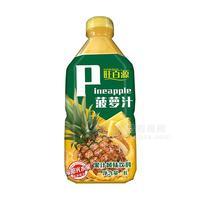 旺百源菠萝汁果汁风味饮料招商1L