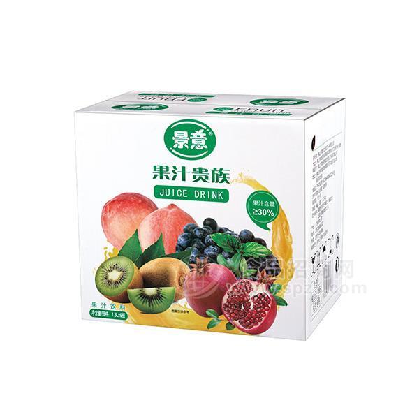 景意 果汁饮料招商 果汁贵族 餐饮果汁 大瓶果汁1.5Lx6瓶 