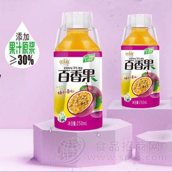 优多玖 百香果椰果 果汁饮料招商250ml