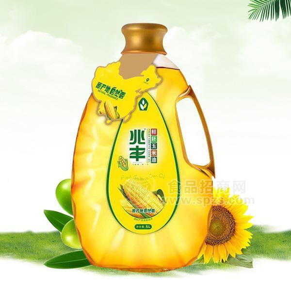 ·兆丰 原产地自然香 鲜胚玉米油 食用植物调和油 食用油招商5L 