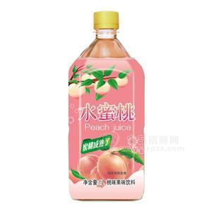 水蜜桃 桃味果味飲料 瓶裝1L